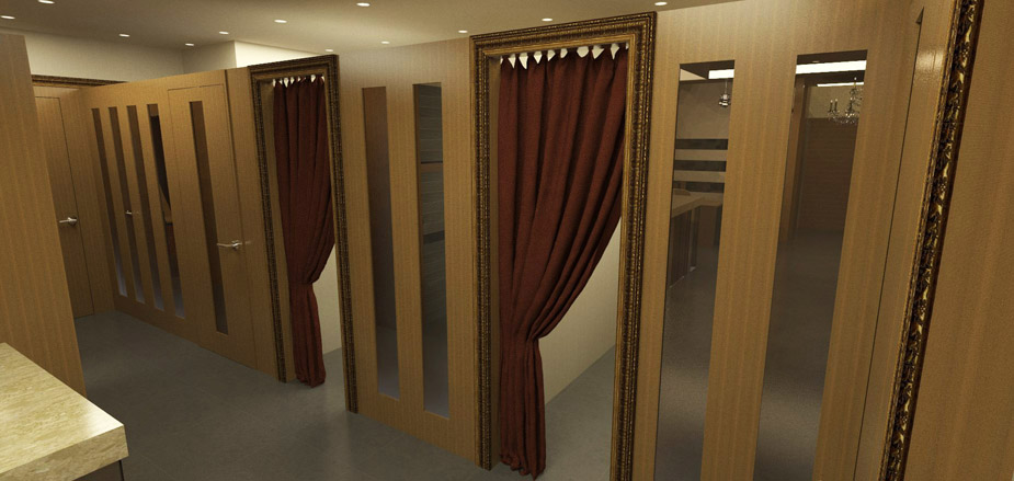 테라피 룸 입구 복도
